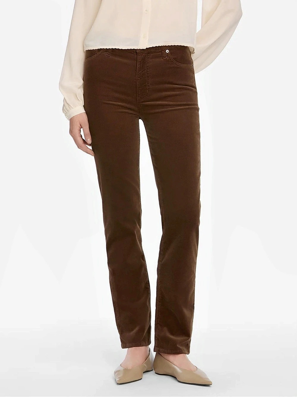 FRAME Le Sleek Straight Corduroy Pant- Bitter Chocolate